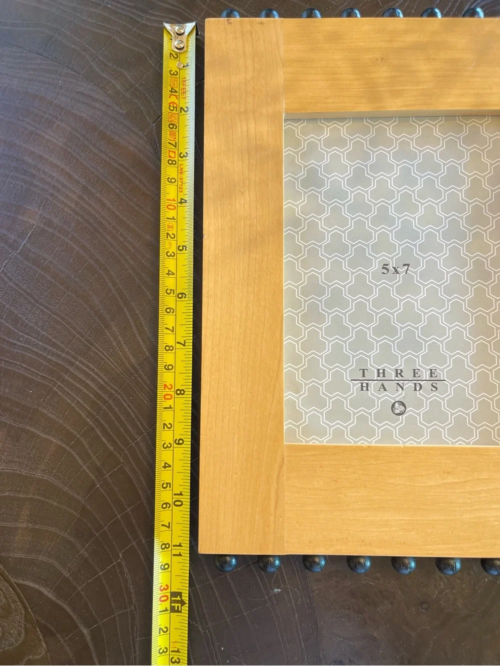 Natural Wood Picture Frame with Black Bead Trim - 5x7